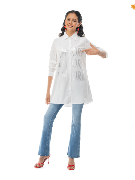 Blusa Tipo Camisera - Jeans Flare