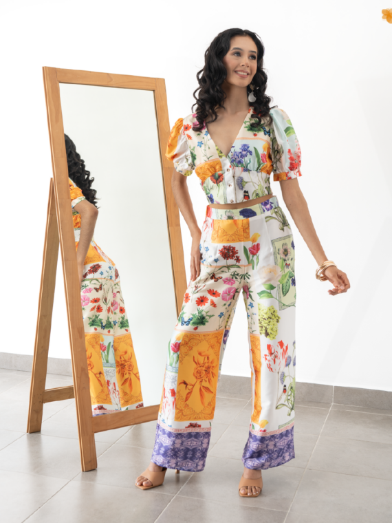 Blusa Corta Estampada - Palazzo Estampado