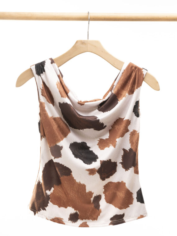 Blusa Drapeada Estampada