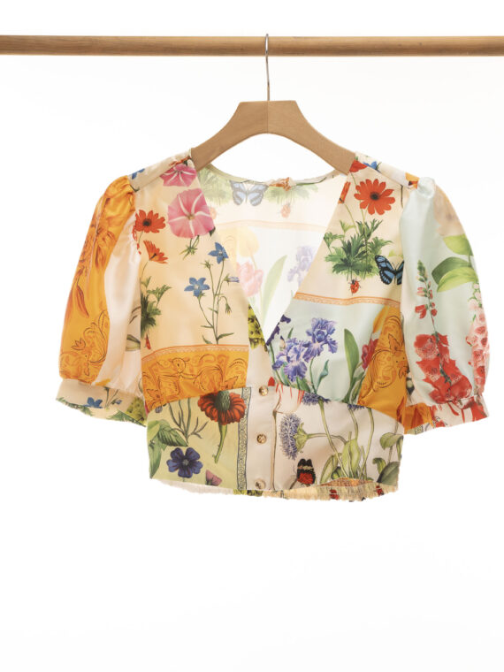 Blusa Crop Estampada