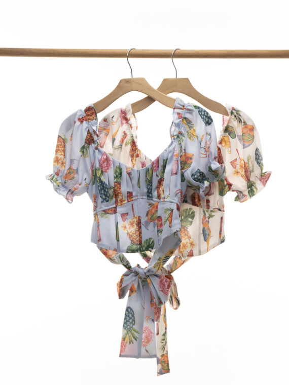 Blusa Corta Estampada