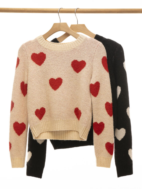 Sueter Con Estampado De Corazón