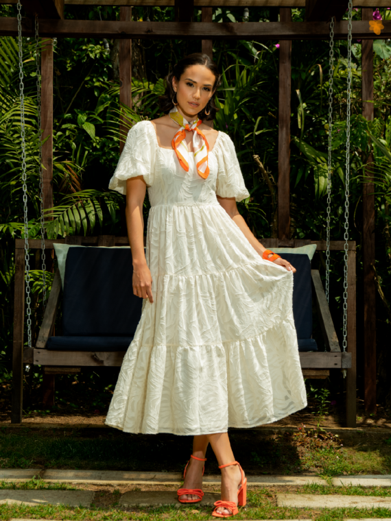 Vestido Manga Bombacha