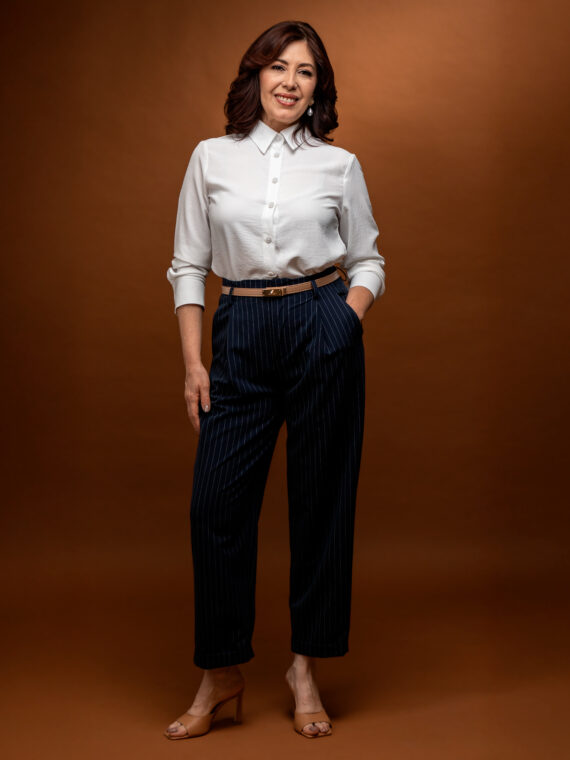 Blusa Tipo Camisa - Pantalón Con Cincho