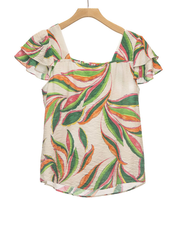 Blusa Con Volantes en Manga