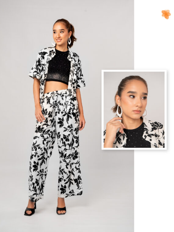 Set Blusa y Pantalón Lounge - Top brillos